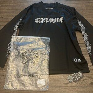 CHROME HEARTS- Black Cross Long Sleeve Jersey